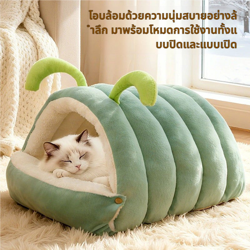 ที่นอนสัตว์เลี้ยงรูปหนอน/ที่นอนผ้าฝ้าย นุ่มสบาย