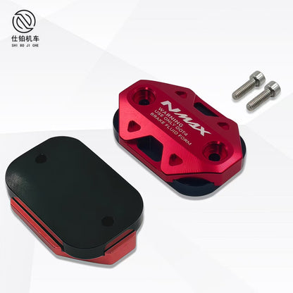 ฝาครอบปั๊มเบรกมอเตอร์ไซค์ ฝาปิดกระปุกน้ำมันเบรกอลูมิเนียมอัลลอย CNC เหมาะสำหรับ Yamaha NMAX 155
