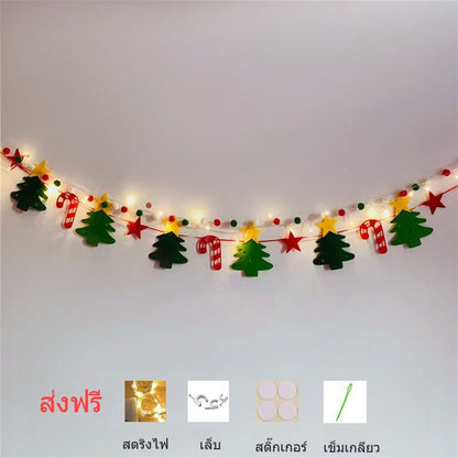 ธงประดับคริสต์มาส ป้ายแบนเนอร์ LED และไฟประดับ - 图片3