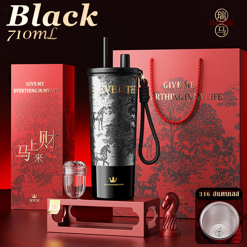 ขวดน้ำเก็บความเย็นรุ่นพิเศษปีม้า 2026 เป็นของขวัญปีใหม่ที่สมบูรณ์แบบ - 图片8