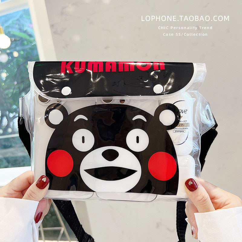 กระเป๋ากันน้ำ/กระเป๋าคาดเอว ลายการ์ตูน โปร่งใส มีสายสะพายไหล่ปรับได้ - 图片6