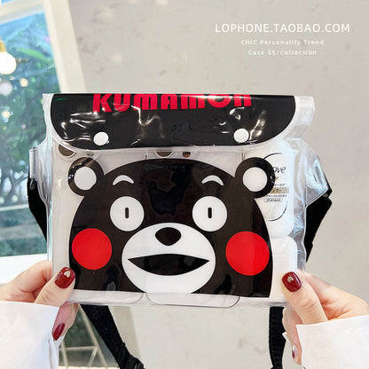 กระเป๋ากันน้ำ/กระเป๋าคาดเอว ลายการ์ตูน โปร่งใส มีสายสะพายไหล่ปรับได้ - 图片6