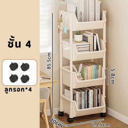 ชั้นวางของแบบเคลื่อนที่ได้ 2/3/4/5 ชั้น เคลื่อนย้ายง่าย - 图片7