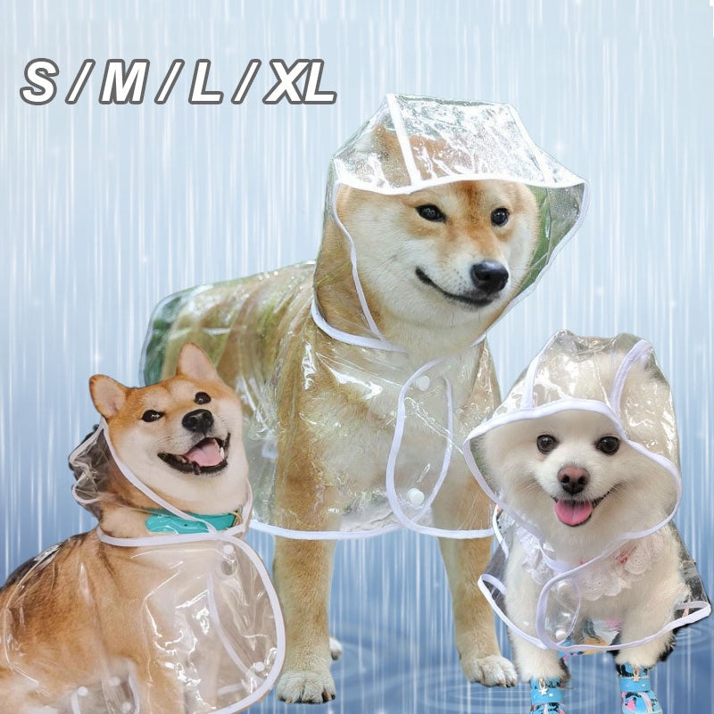 เสื้อกันฝนสำหรับสัตว์เลี้ยงแบบใส กันน้ำ พกพาสะดวก - 主图
