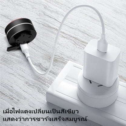 โคมท้ายจักรยาน อลูมิเนียม มี 5 โหมดแสง ใช้ไฟ LED การชาร์จด้วย Type-C ตกแต่งรถยนต์ ป้องกันการชนท้าย