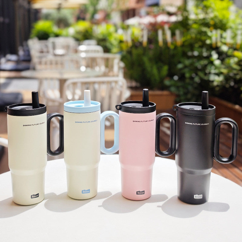 ขวดน้ำสแตนเลสเกรด 316 พร้อมหลอดดูด ความจุ 720 มล. - 图片1