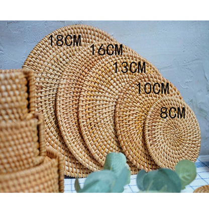 ที่รองแก้วหวาย ชุดน้ำชา ทนความร้อน - 图片1