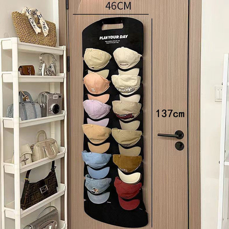 ที่แขวนหมวกแบบติดประตู ทำจากผ้าสักหลาด สามารถแขวนหมวกได้หลายใบ - 图片9