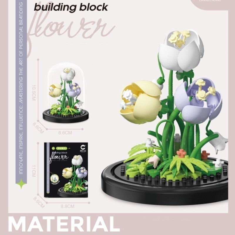 ช่อดอกไม้ DIY บล็อกตัวต่อ - 图片16