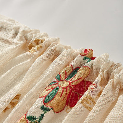 ผ้าม่านลูกไม้ผ้าทูลสั้น - 图片2