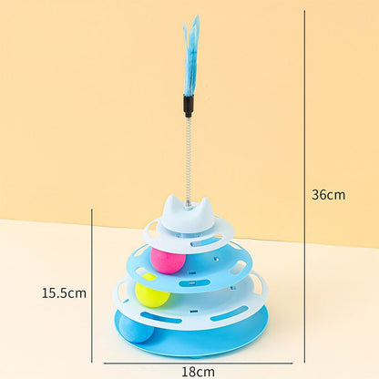 ของเล่นแมว รางบอลแมว พร้อมแผงเสียงขนนก - 图片29