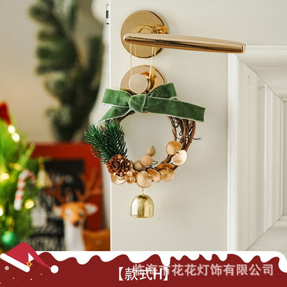 กระดิ่งโบว์กำมะหยี่คริสต์มาส จี้กระดิ่งประตูบ้าน - 图片13