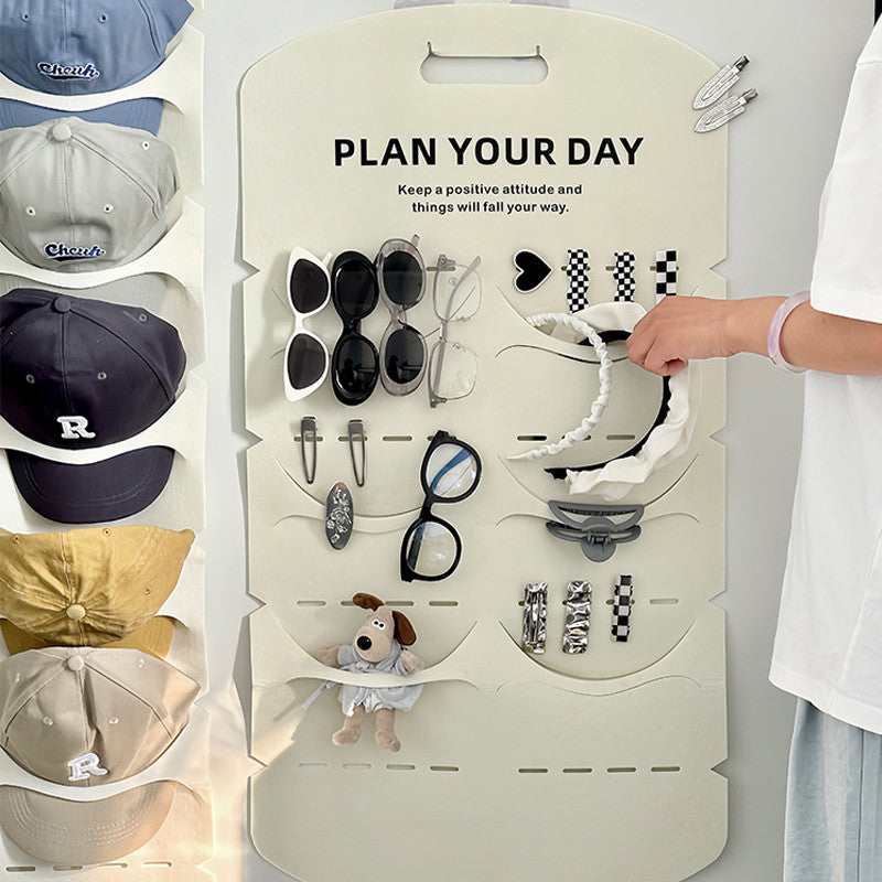 ที่แขวนหมวกแบบติดประตู ทำจากผ้าสักหลาด สามารถแขวนหมวกได้หลายใบ - 图片2