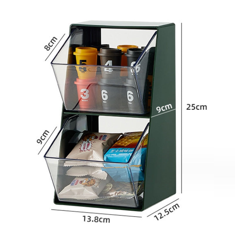 ที่วางถุงชาแบบสองชั้น ที่วางแคปซูลกาแฟ กล่องแสดงสินค้าอะคริลิก - 图片7