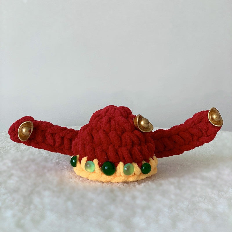 หมวกเชิดสิงโตสไตล์จีนสำหรับสัตว์เลี้ยงปีใหม่ - 图片5