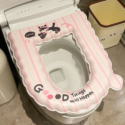 แผ่นรองนั่งชักโครก EVA แบบหนาและกันน้ำ ลายการ์ตูน - 图片11