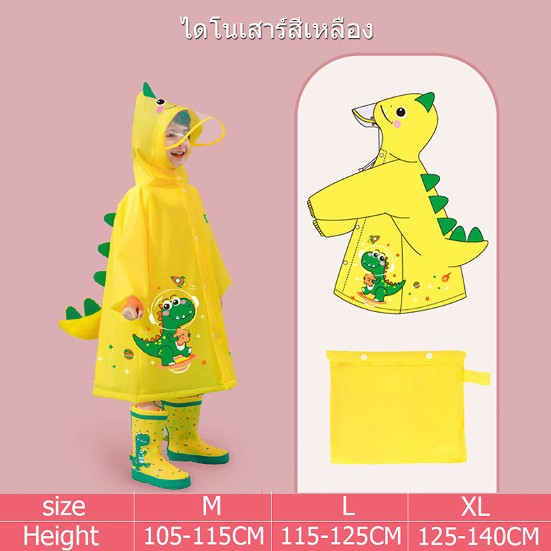 เสื้อกันฝนสำหรับเด็ก ทั้งแบบเด็กชายและเด็กหญิง สไตล์ชุดนักเรียนอนุบาล - 图片9