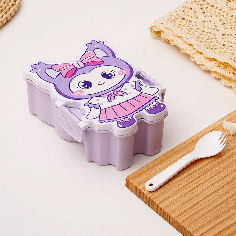 กล่องอาหารกลางวันน่ารัก ใช้กับไมโครเวฟได้ มาพร้อมภาชนะใส่น้ำจิ้มและช้อน - 图片15