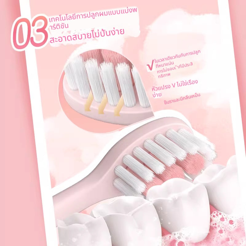 แปรงสีฟันเด็ก Angelic นุ่มและน่ารัก เหมาะสำหรับเด็กอายุ 3-12 ปี