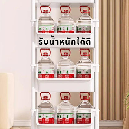 ชั้นวางของแบบเคลื่อนที่ได้ 2/3/4/5 ชั้น เคลื่อนย้ายง่าย - 图片4