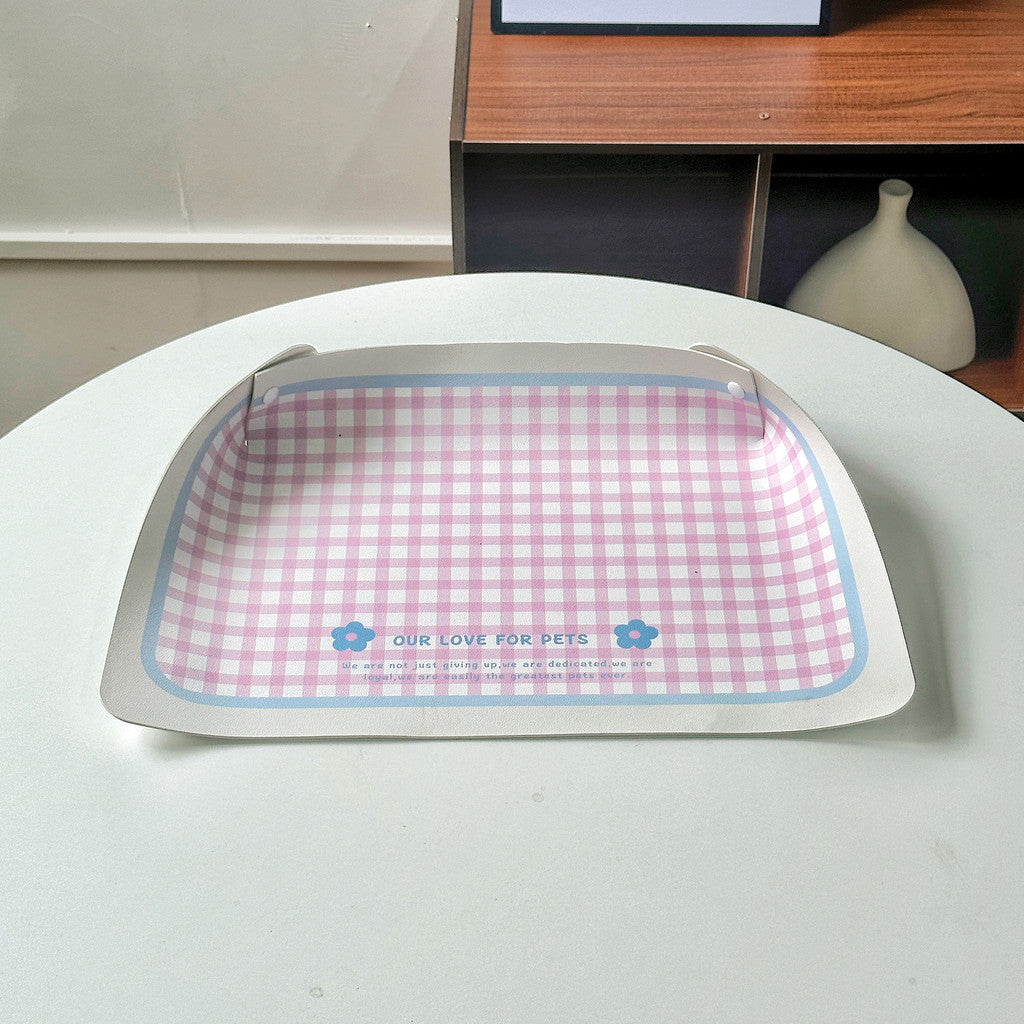 แผ่นรองชามอาหารสัตว์เลี้ยง ป้องกันการหก ขนาด 45*30 ซม. - 图片7