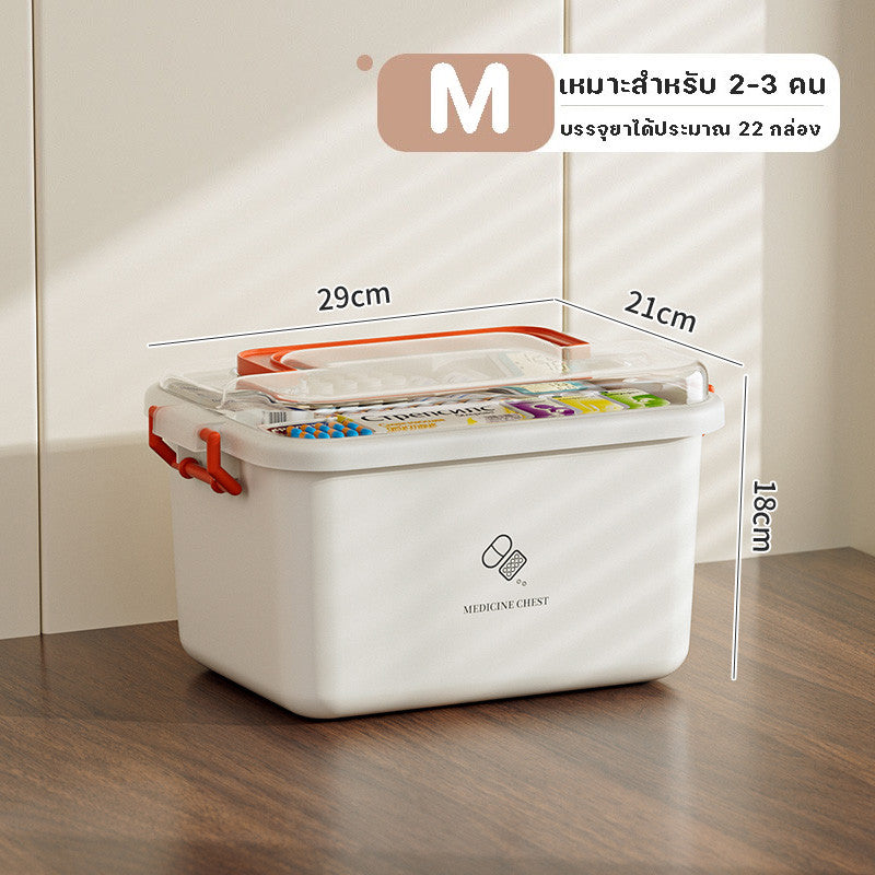 ชุดปฐมพยาบาล/กล่องยาประจำบ้าน แบบสองชั้น ความจุขนาดใหญ่ มีหูหิ้ว - 图片11