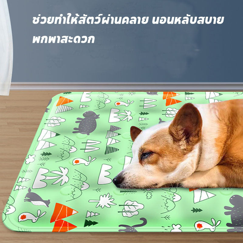ที่นอนสัตว์เลี้ยง แผ่นรองเจลระบายความร้อน เหมาะสำหรับแมวและสุนัข - 图片6