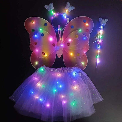 กระโปรงผีเสื้อเรืองแสง ชุดการแสดงสำหรับเด็ก - 图片7