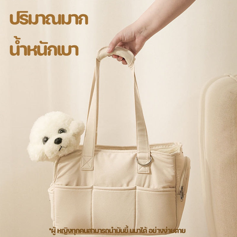 กระเป๋าเป้ใส่สัตว์เลี้ยงสีขาวออฟไวท์ - 图片4