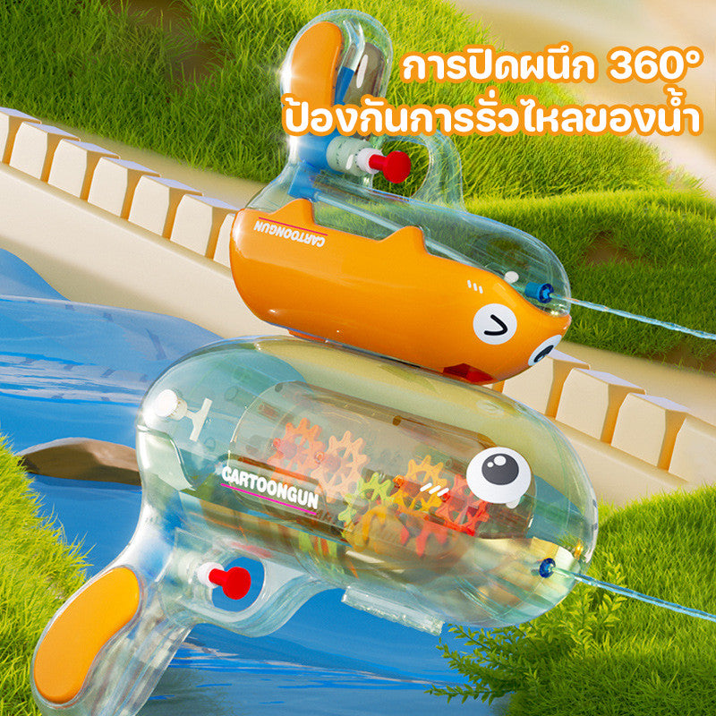 ปืนฉีดน้ำรูปการ์ตูน 2-in-1 ของเล่นปืนฉีดน้ำสำหรับเทศกาลน้ำ ของเล่นสำหรับเด็ก - 图片4