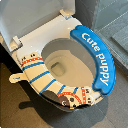 แผ่นรองนั่งชักโครก EVA แบบหนาและกันน้ำ ลายการ์ตูน - 图片13