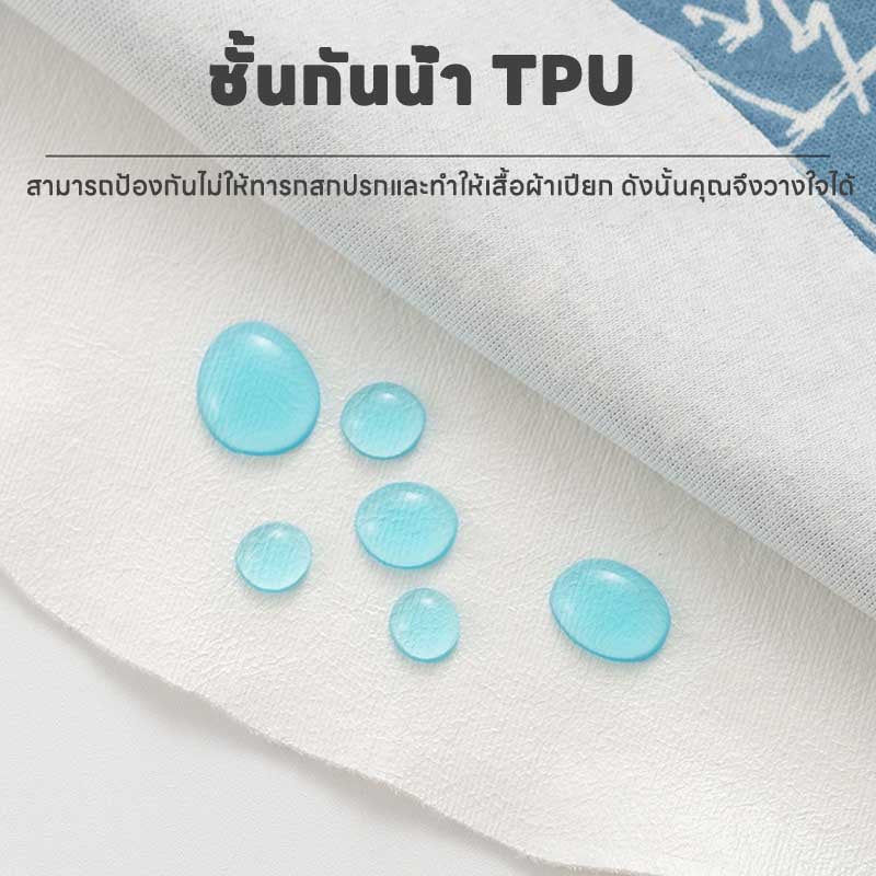 ผ้ากันเปื้อนเด็กแบบมีกระดุมปิดและซึมซับได้ดีเยี่ยม - 图片3