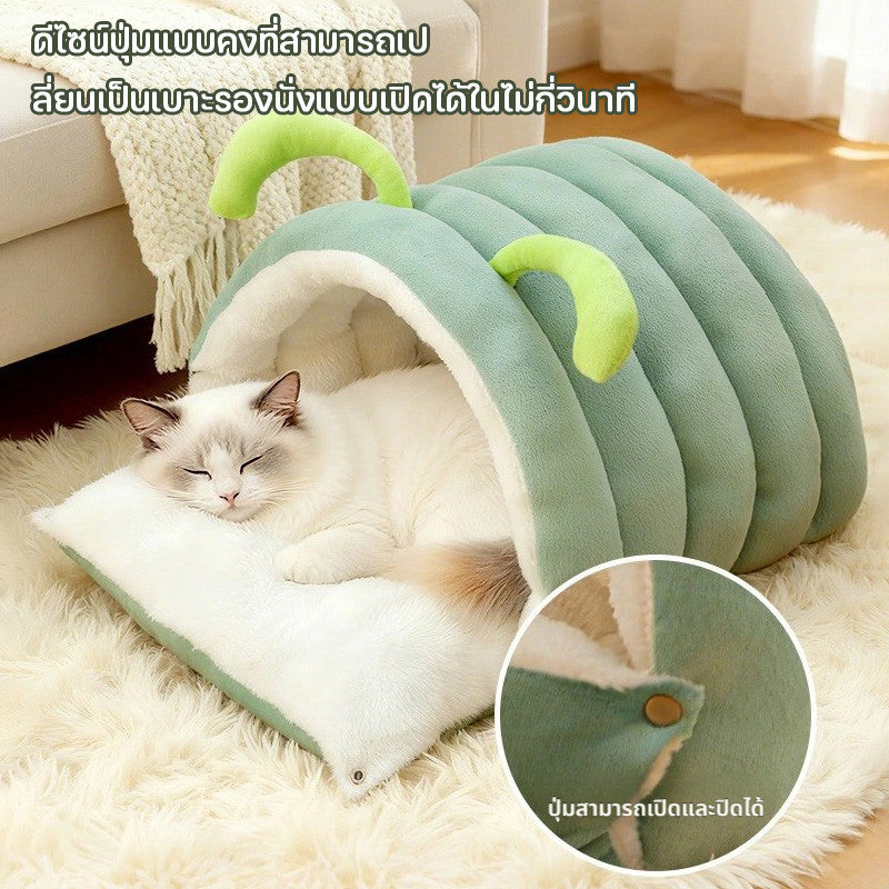 ที่นอนสัตว์เลี้ยงรูปหนอน/ที่นอนผ้าฝ้าย นุ่มสบาย