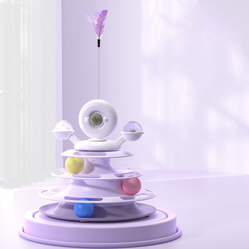 ของเล่นแมว รางบอลแมว พร้อมแผงเสียงขนนก - 图片8