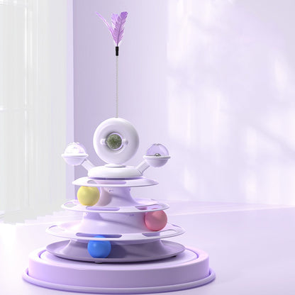 ของเล่นแมว รางบอลแมว พร้อมแผงเสียงขนนก - 图片8