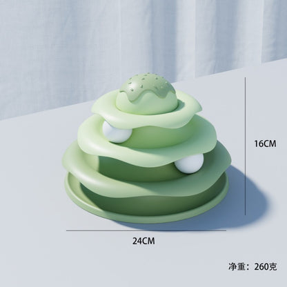 ของเล่นแมว รางบอลแมว พร้อมแผงเสียงขนนก - 图片17