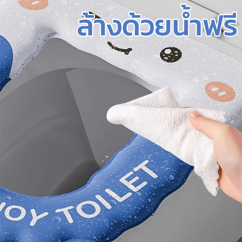 แผ่นรองนั่งชักโครก EVA แบบหนาและกันน้ำ ลายการ์ตูน - 图片3