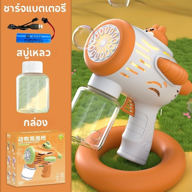 ปืนเป่าฟองสบู่ 69 รู เป่าฟองสบู่ได้จำนวนมาก พร้อมเอฟเฟกต์แสงไฟ - 图片12