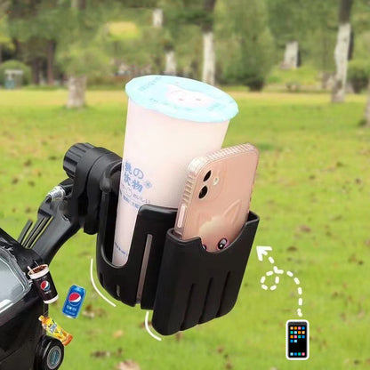 ที่วางแก้วน้ำรถจักรยานยนต์ 2-in-1 ที่วางโทรศัพท์มือถือ - 图片1