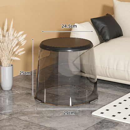 ม้านั่งกลมโปร่งใสแบบ 2in1: ผสานฟังก์ชั่นการนั่งและการจัดเก็บเข้าด้วยกัน - 图片6