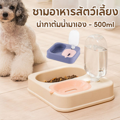 ที่ให้อาหารและเครื่องดื่มสำหรับสัตว์เลี้ยง ความจุขนาดใหญ่ 500 มล. - 图片1