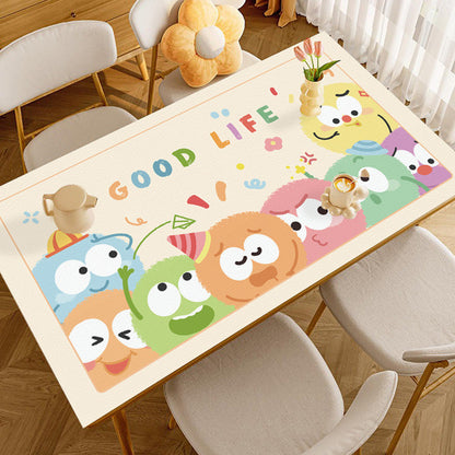 ผ้าปูโต๊ะพีวีซี กันน้ำ ลายการ์ตูนโดปามีน ทนไฟ - 图片7