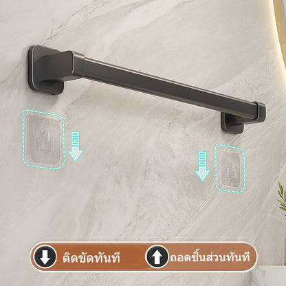 ราวแขวนผ้าเช็ดตัว/ราวแขวนเสื้อผ้า ติดตั้งบนผนังโดยไม่ต้องเจาะรู - 图片5