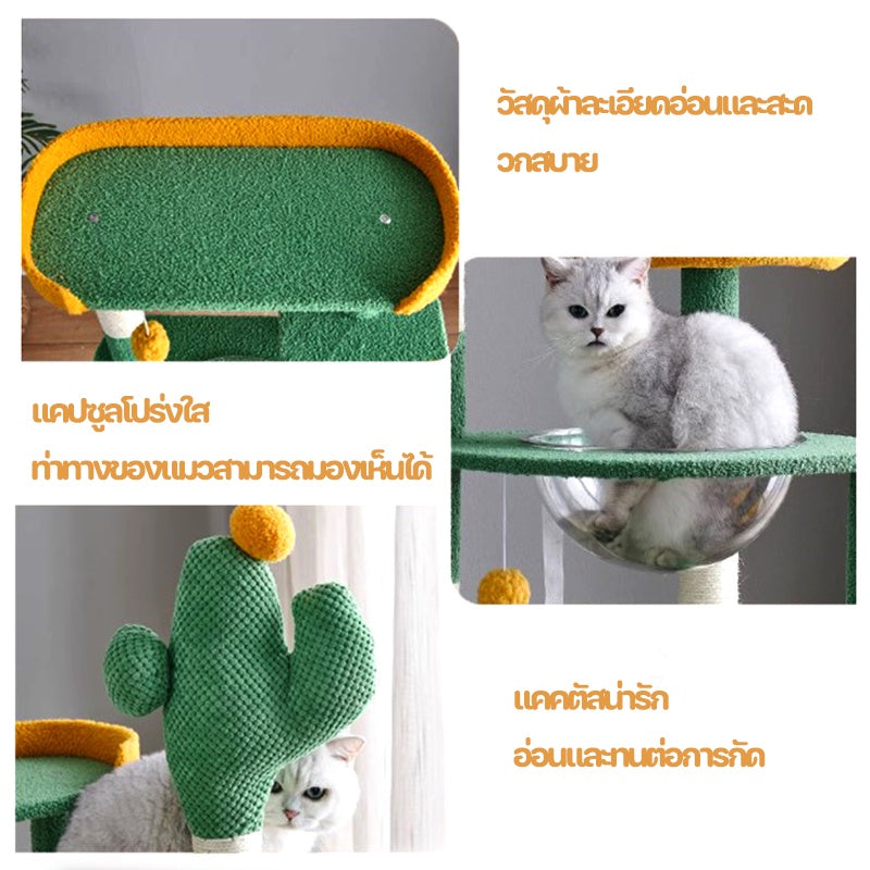 เสาสำหรับแมวข่วน 5 in 1 อพาร์ตเมนต์แมว - 图片2