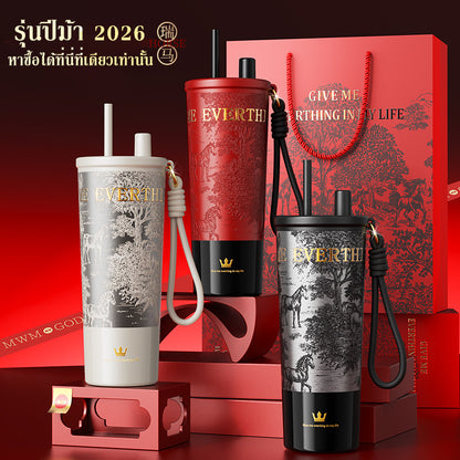 ขวดน้ำเก็บความเย็นรุ่นพิเศษปีม้า 2026 เป็นของขวัญปีใหม่ที่สมบูรณ์แบบ - 主图