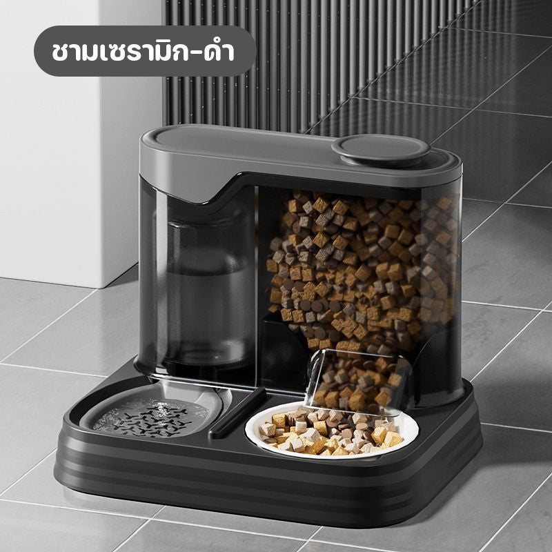 เครื่องให้อาหารและให้น้ำสัตว์เลี้ยงอัตโนมัติ 2-in-1 ทำจากสแตนเลส - 图片15