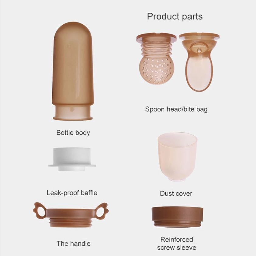 ช้อนป้อนอาหารเหลว + ถ้วยดูดซิลิโคนผลไม้ 2-in-1 - 图片4