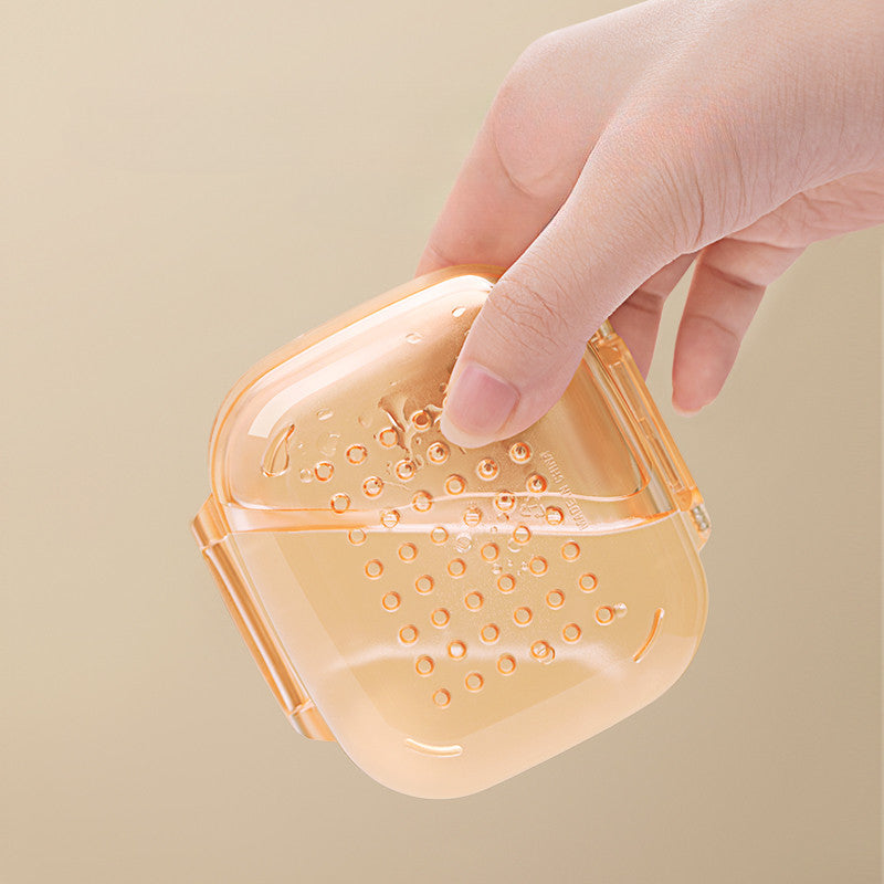 กล่องแช่สำหรับใส่ฟันปลอมคู่แบบพกพา อุปกรณ์จัดฟัน และรีเทนเนอร์ - 图片1