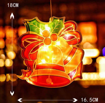 LED ไฟประดับ ไฟประดับวันหยุด ติดกระจกหน้าต่าง เครื่องประดับคริสต์มาส