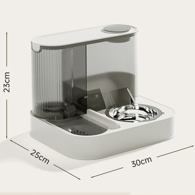 เครื่องให้อาหารและให้น้ำสัตว์เลี้ยงอัตโนมัติ 2-in-1 ทำจากสแตนเลส - 图片3